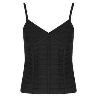H&eacute;rve L&eacute;ger Laura Top - Dames - Tops - Zwart - Maat: XS Leer