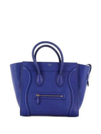 Celine Luggage Bag Grainy Leather Mini tote bag - Blue