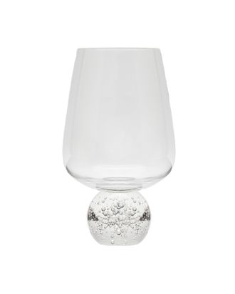 Classic Touch Set of 6 Wine Glasses on Crystal Ball Pedestal