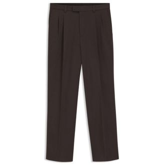 BOSS Oversized-fit trousers in cotton and linen