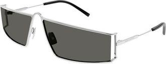 Saint Laurent Ladies Black Rectangular Sunglasses SL606 002