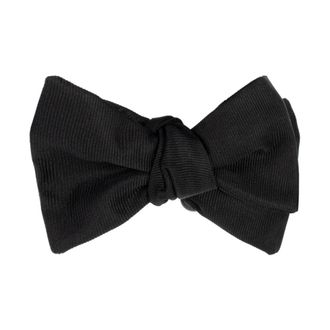 Giorgio Armani Accessoires, Heren, Zwart, M, Pure Silk Knotted Bow Tie