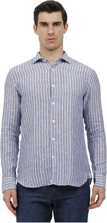 Tintoria Mattei Camicia maniche lunghe - Heren - Casual Overhemden - Blauw - 3XL - Overhemden