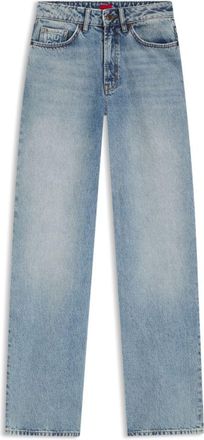 HUGO BOSS Blue wide-leg jeans in rigid denim
