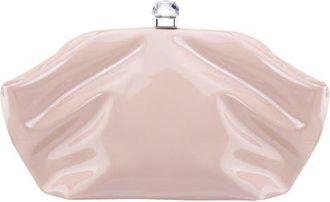 Nina Lyric Faux Leather Clutch in Beige at Nordstrom