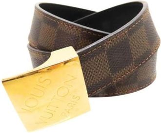 Louis Vuitton Pre-owned Canvas belts - Heren - Vintage Accessoires - Bruin - ONE Size - Leer - Vintage