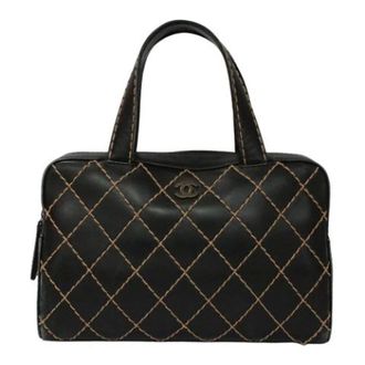 Chanel Pre-owned Leren Handtas - Dames - Pre-owned - Zwart - Maat: ONE Size Leer