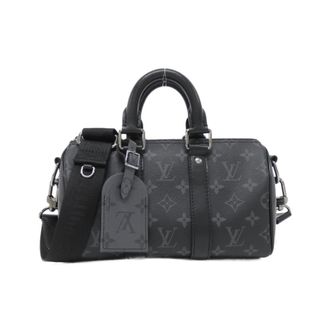 Louis Vuitton Black Gris Coated Canvas Boston Bag (Pre-Owned)