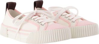 Versace Womens Low Top Sneakers - Versace Cotton Ivory Shoes