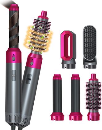 No Brand Rizador - Secador De Pelo - 5 En 1 - Airstyler - Cepillo Rizador - Plancha - Aporta Volumen - Alisa - Riza El Cabello - Rizador Autom&aacute;tico