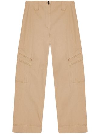 【関税&送料込】Ganni Cotton Twill Cargo Pants Black Black Twill Suiting Cargo Pants | GANNI US