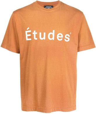 Études Studio logo-print short-sleeved T-shirt - men - Organic Cotton - S - Brown