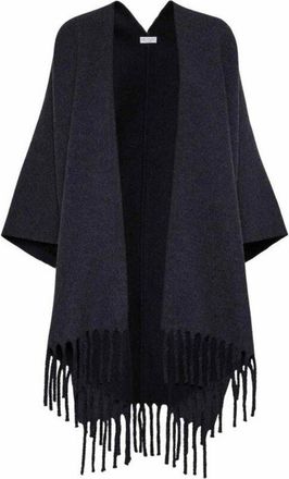 Brunello Cucinelli Womens Dark Grey Wool Scarf