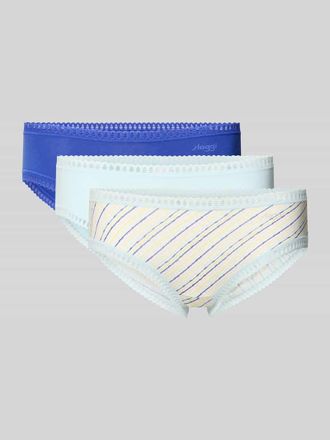 sloggi Slim Fit Slip mit Logo-Print Modell Crush im 3er-Pack in Hellblau, Gr&ouml;&szlig;e XL