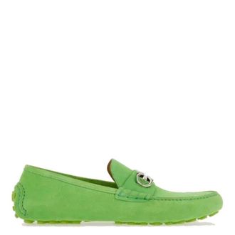 Ferragamo Gancini Ornament Driver Loafers, Size 9 EE