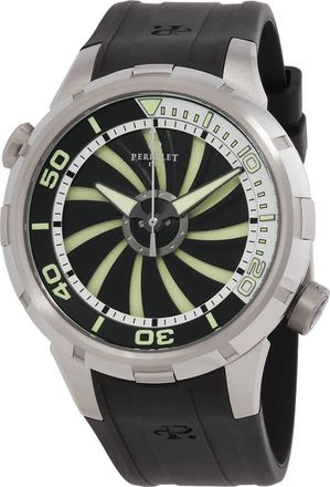 Perrelet Turbine Diver Black Dial Mens Watch A1066/1