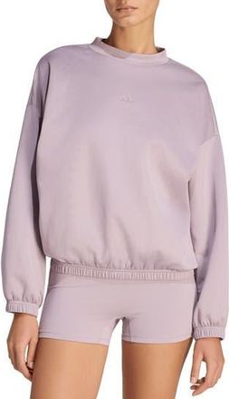 adidas Motion Yoga Essentials Cover-Up Sweatshirt in Preloved Fig at Nordstrom Rack, Size X-Large