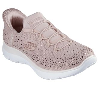 Skechers Womens Summits-Brilliant Shine Hands Free Slip-ins Sneaker, Light Mauve=ltmv, 5.5 UK