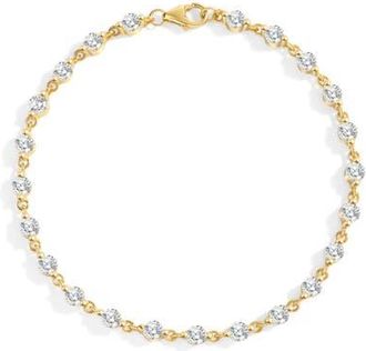 Mint & Lily Wrapped in Crystals Bracelet in 18K Gold Over Sterling Silver at Nordstrom, Size 6.5
