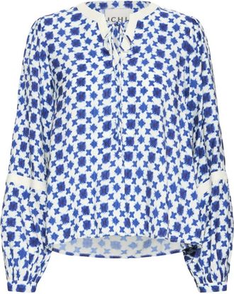 Ichi Blouses - Dames - Blouses - Blauw - XS - Overhemden