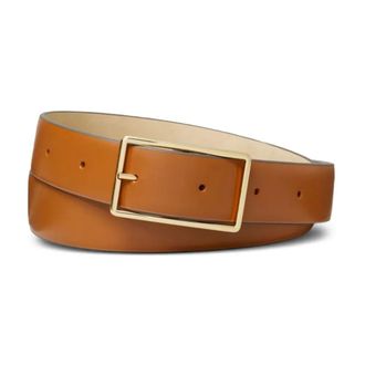 Tory Burch Logo Plaque Belt - female - Tory Burch - Belts - Brown - L - Accessories