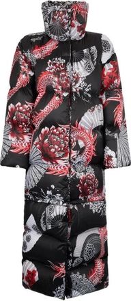 Roberto Cavalli Gewatteerde donsjas met all-over print - Dames - Winterjassen - Veelkleurig - M - Jassen