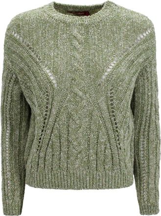 Max Mara Dames, Truien, Groen, Maat: S Polyamide