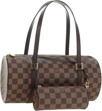 Louis Vuitton Pre-owned Vintage Damier Ebene Hand Bag - Dames - Vintage Handtas - Bruin - ONE Size - Vintage
