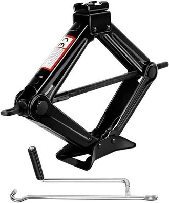 Trade Shop Trade Shop - Cric A Pantografo Forbice Idraulico Sollevatore Auto Familiare Pickup 2000kg Nero