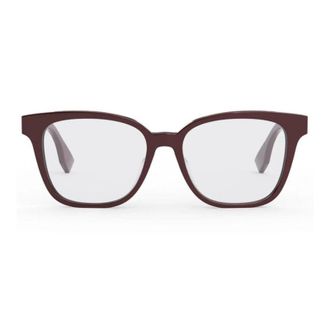 Fendi Square Full Rim Eyeglasses - Bordeaux