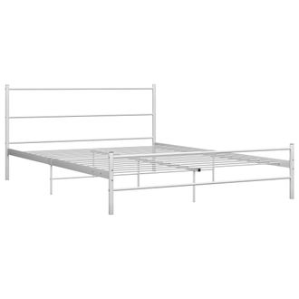 vidaXL Estructura De Cama Sin Colch&oacute;n Metal Blanco 120x200 Cm Vidaxl