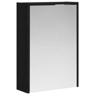 vidaXL Armario Con Espejo De Ba&ntilde;o Roble Negro 43 X 16 X 62.5 Cm Vidaxl