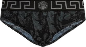 Versace Ondergoed, Heren, Zwart, 2Xl, Katoen, Gedrukte Jacquard Katoen-Jersey Broekjes