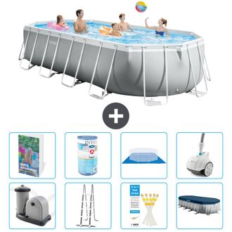 Intex Piscina Prism Frame Oval - 610x305x122 Cm - 9-piezas S549