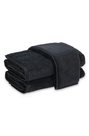 Matouk Milagro Hand Towel in Black at Nordstrom