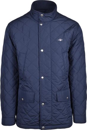 GANT Mid-Length Quilted Windcheater with Padded Texture and Flap Pockets