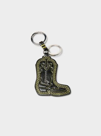 Ganni Mens Cowboy boot recycled leather key charm