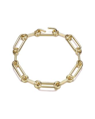 Rachel Glauber 14K Plated Link Chain Bracelet