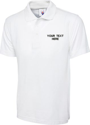 Generic New Personalised Embroidered UC 124 Polo Shirt Workwear, Uniform (White, 2XL, xx_l)