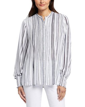 NYDJ Nydj Pleated Peasant Blouse