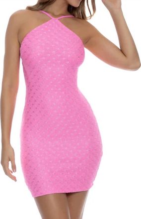 Luli Fama Brilla Diamond Cut Short Dress In Pink