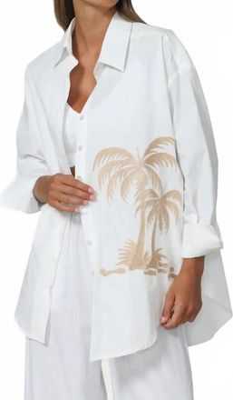 Lusana Embroidered Button Down Shirt In Palma