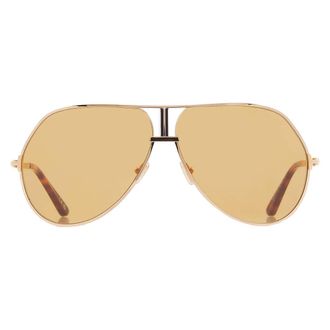 Tom Ford Rickie-02 Amber Pilot Mens Sunglasses FT1281 30E 63