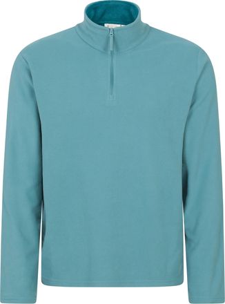 Mountain Warehouse Camber II Mens Half-Zip Fleece - Lightweight & Quick Dry Microfleece - Autumn, Winter, Outdoors Bright Blue 2XL