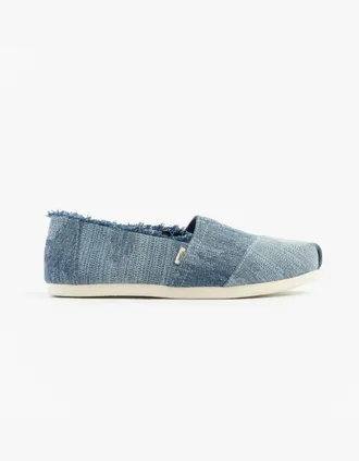 Toms Toms Womens ALPARGATA CLASSIC Womens Canvas Denim Blue - Size: 3
