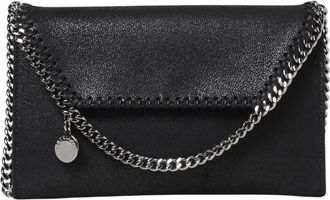 Stella McCartney Clutches, female, Black, ONE SIZE, Chain Trim Envelope Clutch