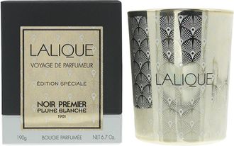Lalique Noir Premier Plume Blanche Candle 190g | TJ Hughes Plum