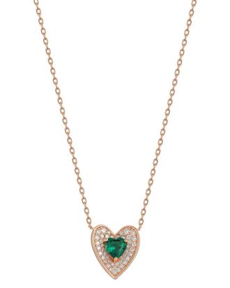 Sphera Milano 14K Rose Gold Vermeil CZ Heart Necklace