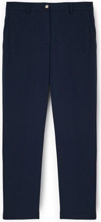 Motivi Chino broek in Cr&ecirc;pe Jersey - Dames - Vrijetijds broeken - Blauw - M - Polyester - Broeken