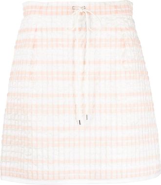 Shiatzy Chen pleated drawstring skirt - women - Polyester/Cotton/Other fibres/Polyamide/Silk - 38 - Pink